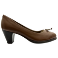 Zapato Rómulo de Tacón Alto en Cuero Coñac para Mujer — Ref. 4489
