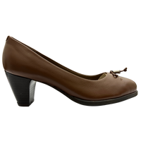 Zapato Rómulo de Tacón Alto en Cuero Coñac para Mujer — Ref. 4489