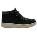 Zapato Rómulo Combinado Textil y Cuero Negro para Hombre— Ref. 9142