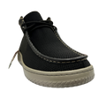 Zapato Rómulo Combinado Textil y Cuero Negro para Hombre— Ref. 9142