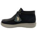 Zapato Rómulo Combinado Textil y Cuero Negro para Hombre— Ref. 9142