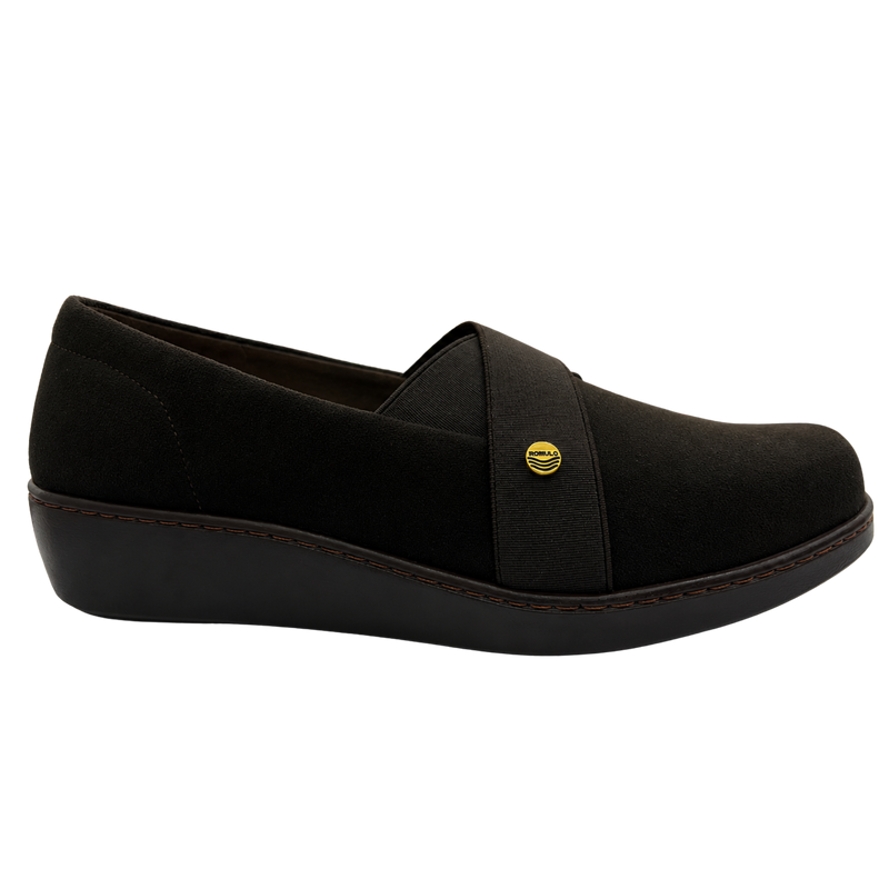 Mocasín Rómulo en Tela Net Café para Mujer — Ref. 3106