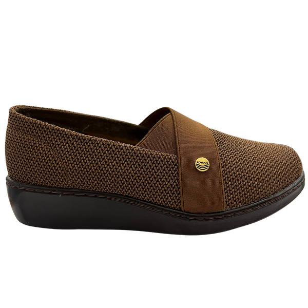Mocasín Rómulo Tela Net 1.0 Samanta Nut para mujer