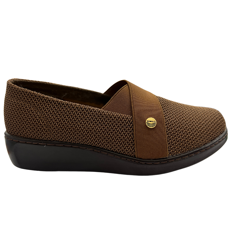 Mocasín Rómulo Tela Net 1.0 Samanta Nut para mujer