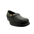Mocasín Rómulo Romano en Cuero Negro para Mujer — Ref. 3659