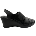 Zapato Rómulo de Tacón en Cuero Negro para Mujer — Ref. 5012