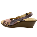 Sandalia Rómulo de Tacón en Textil Rosa para Mujer — Ref. 7038
