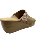 Sandalia Rómulo de Tacón Combinado Café para Mujer — Ref. 7101