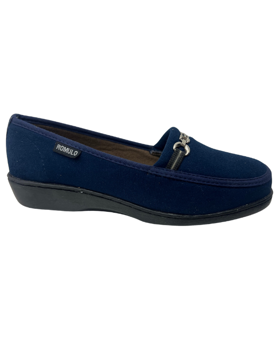 Mocasín en Gamuza Azul Para Mujer 3596