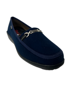 Mocasín en Gamuza Azul Para Mujer 3596