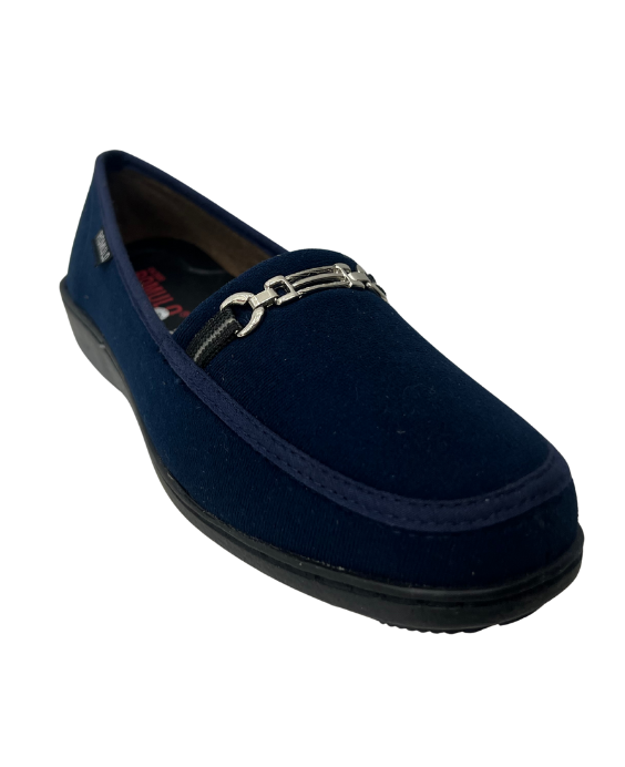 Mocasín en Gamuza Azul Para Mujer 3596