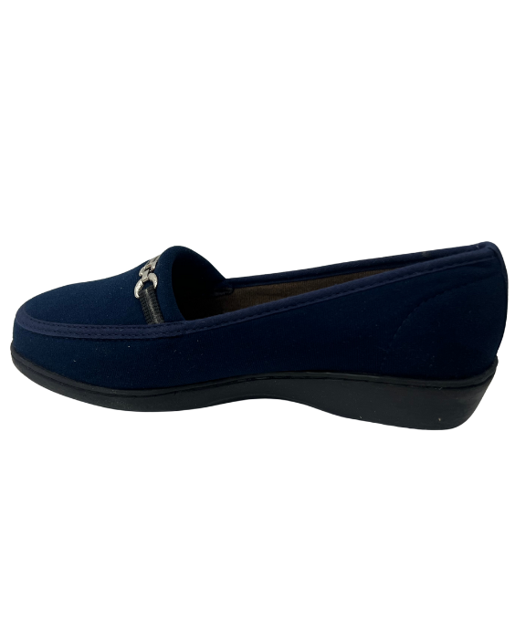 Mocasín en Gamuza Azul Para Mujer 3596