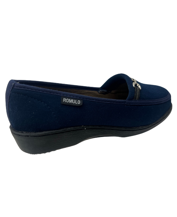Mocasín en Gamuza Azul Para Mujer 3596