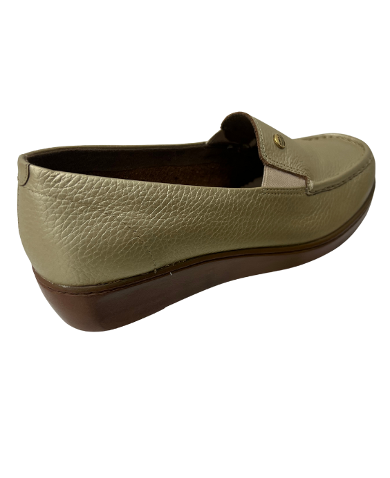 Mocasín Cuero Beige para Mujer 2117