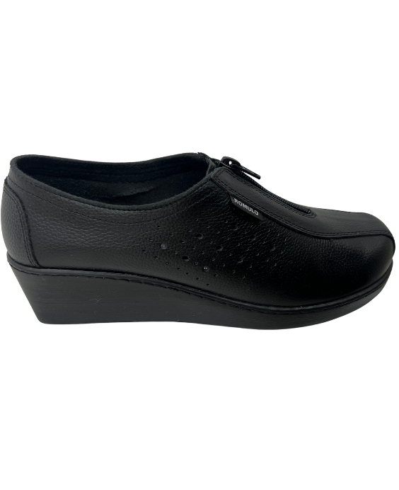 Botín con Cremallera en Cuero para Mujer 875