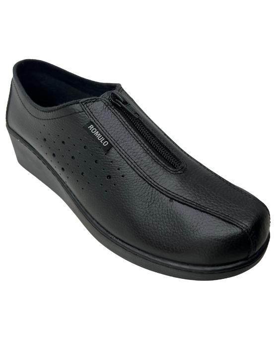 Botín con Cremallera en Cuero para Mujer 875