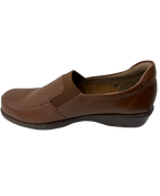 Zapato en Cuero y Textil Miel para Mujer 3813