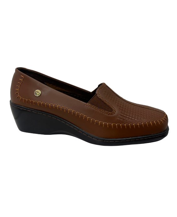 Mocasín Cuero Miel Para Mujer 2261