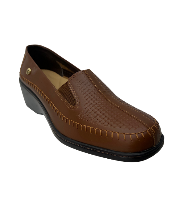 Mocasín Cuero Miel Para Mujer 2261