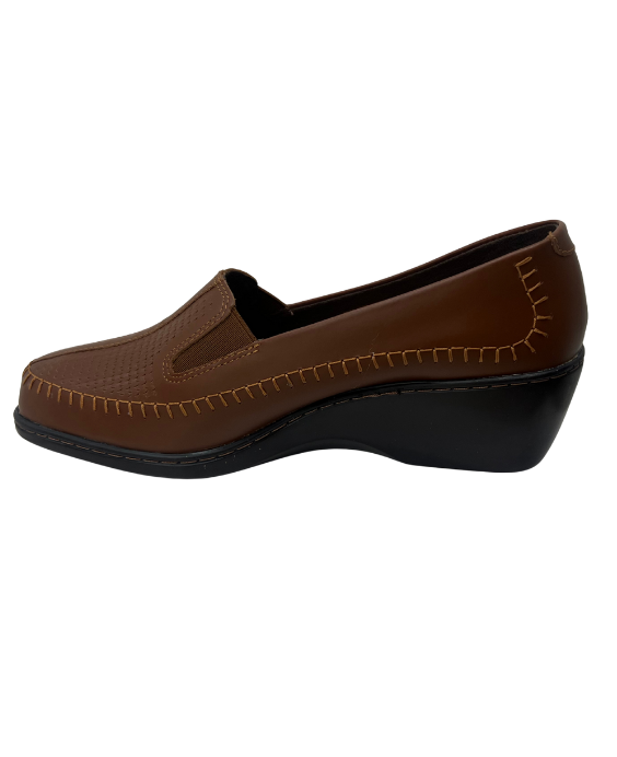 Mocasín Cuero Miel Para Mujer 2261