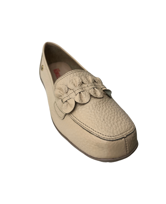 Mocasín en Cuero Color Arena Para Mujer 3787