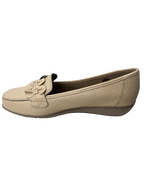 Mocasín en Cuero Color Arena Para Mujer 3787