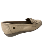 Mocasín en Cuero Color Arena Para Mujer 3787