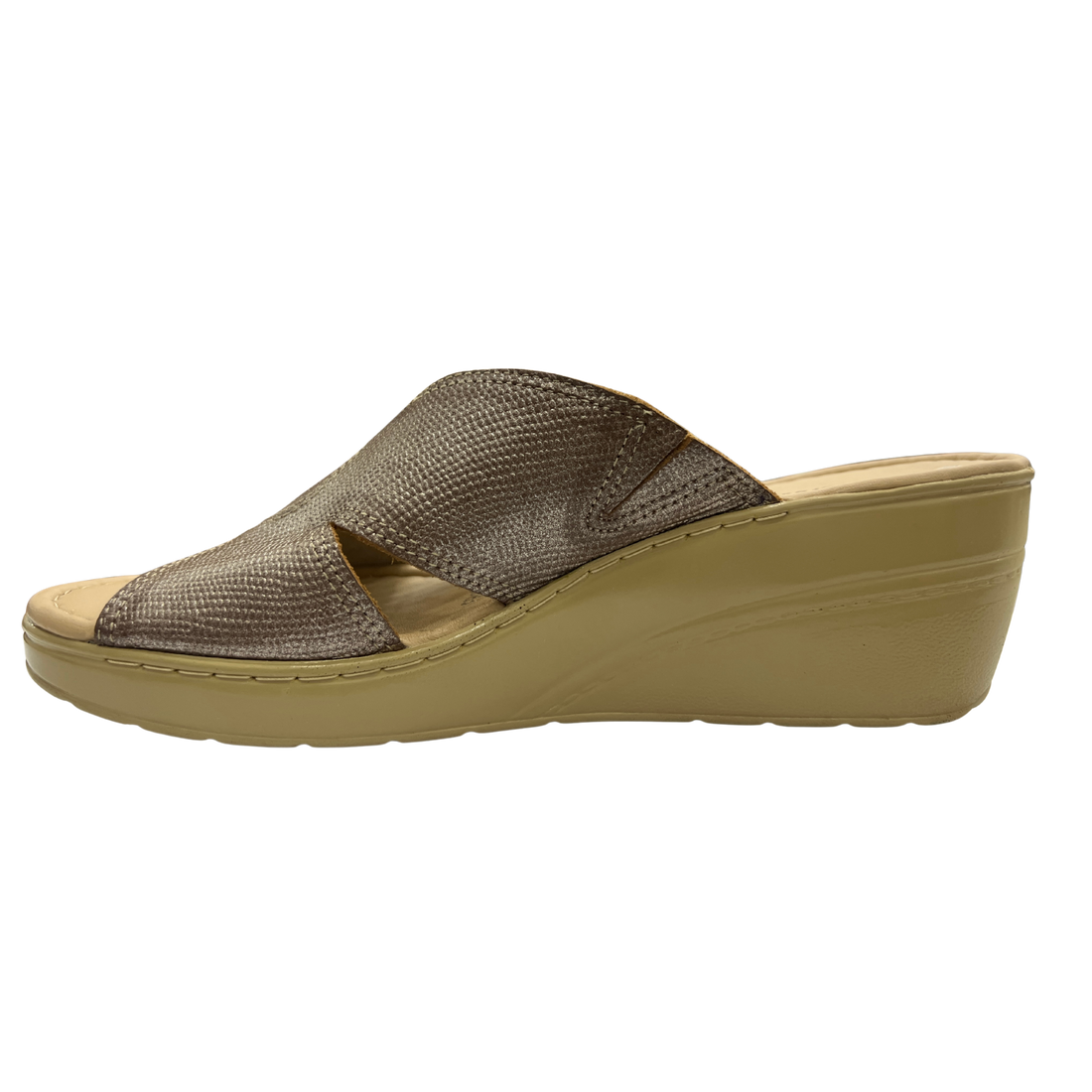 Sandalia Rómulo en Cuero Dorado para Mujer — Ref. 5407