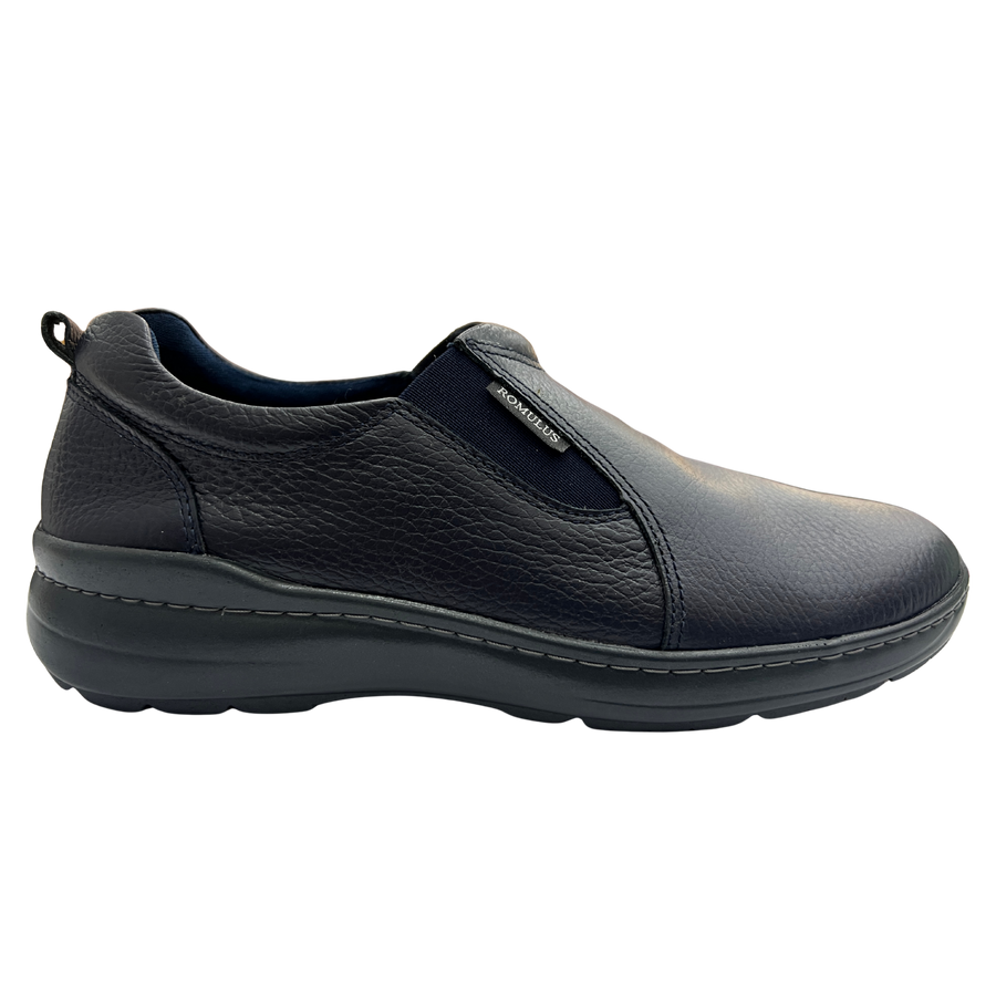 Mocasín Rómulo Softy Junior En Cuero Azul para mujer