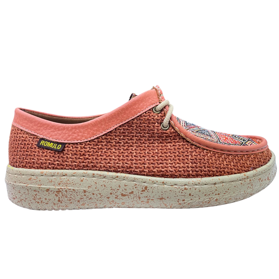 Botín Rómulo en Textil Camel y Tule para Mujer — Ref. 6091