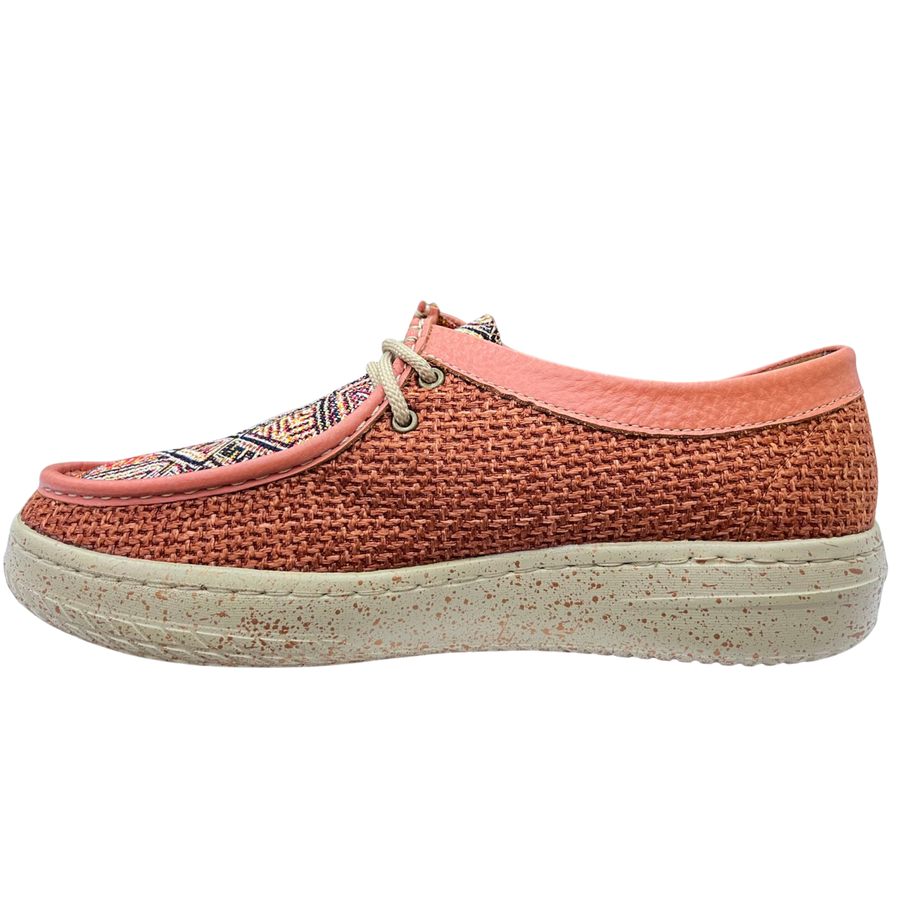 Botín Rómulo en Textil Camel y Tule para Mujer — Ref. 6091