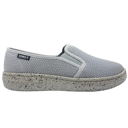 Zapato Rómulo en Textil Blanco Gris Oxfo para Mujer — Ref. 3867