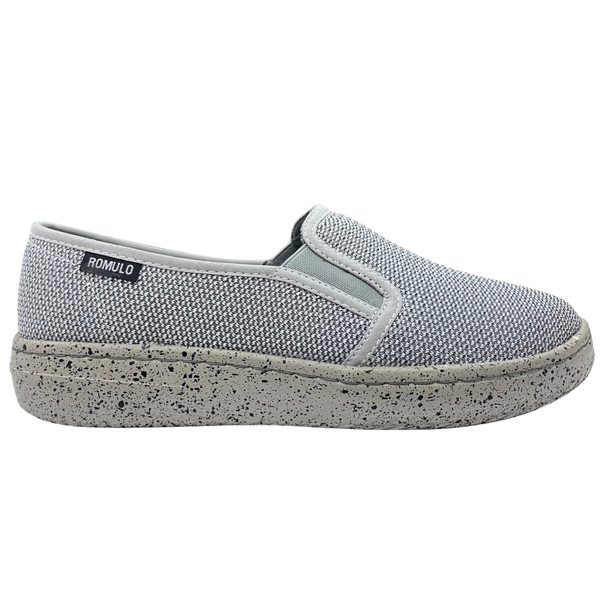 Zapato Rómulo en Textil Blanco Gris Oxfo para Mujer — Ref. 3867