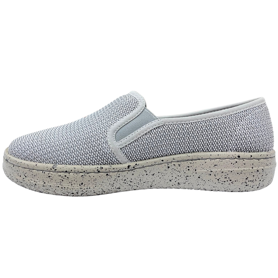 Zapato Rómulo en Textil Blanco Gris Oxfo para Mujer — Ref. 3867