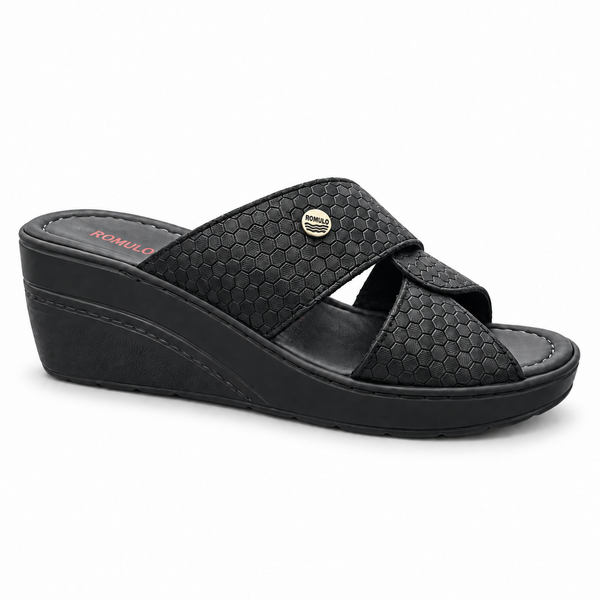 Sandalia Rómulo en Negro para Mujer — Ref. 7214