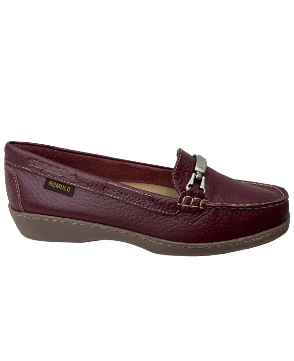 Mocasín Rómulo en Cuero Negro para mujer
