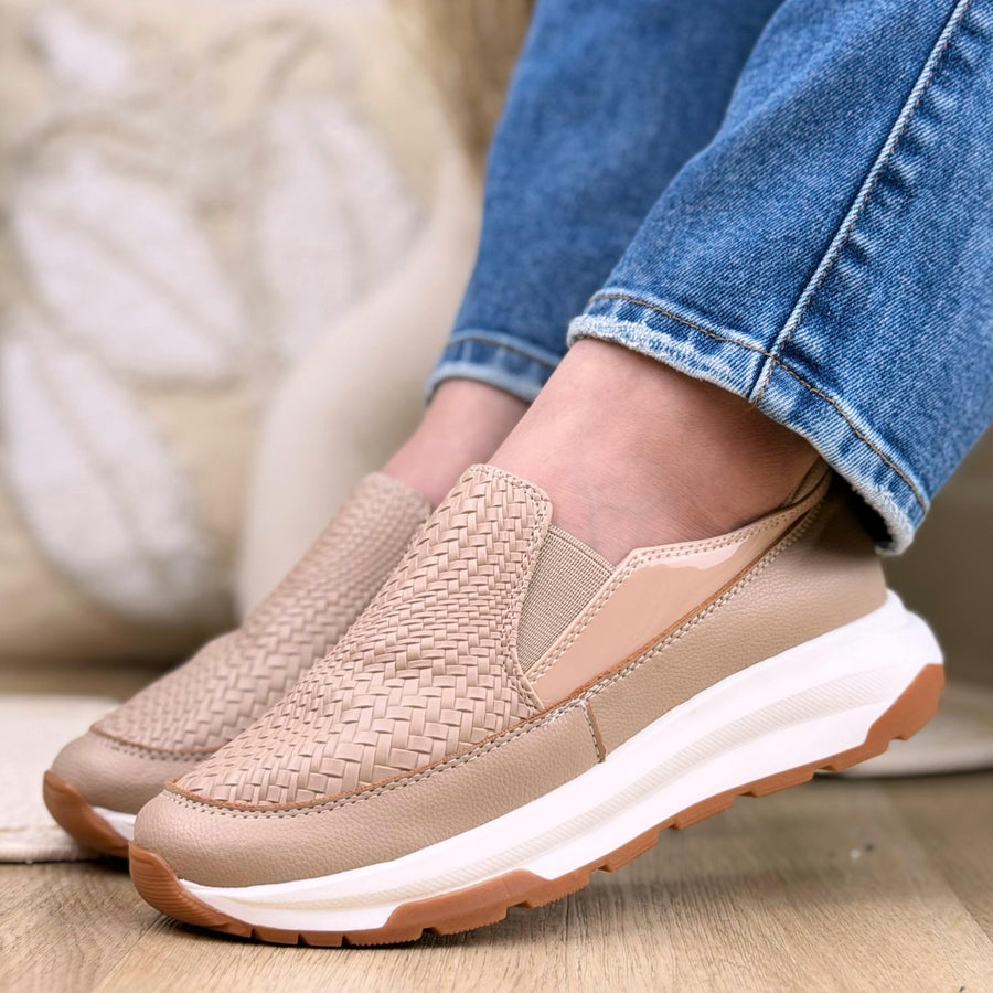Bolichero Confort con Suela Bicolor para Mujer – Nude
