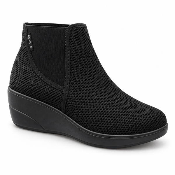 Bota Rómulo en Textil Negro para Mujer — Ref. 3159
