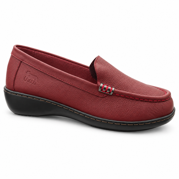 Zapato Rómulo en Cuero Rojo para Mujer — Ref. 3733