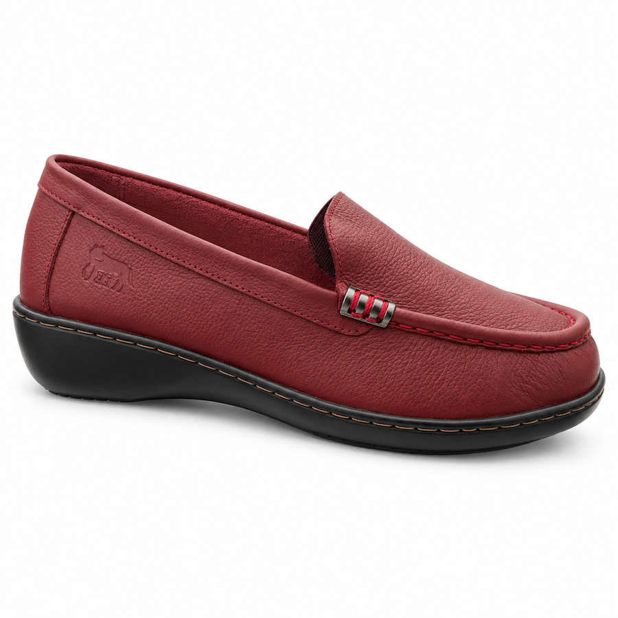 Zapato Rómulo en Cuero Rojo para Mujer — Ref. 3733