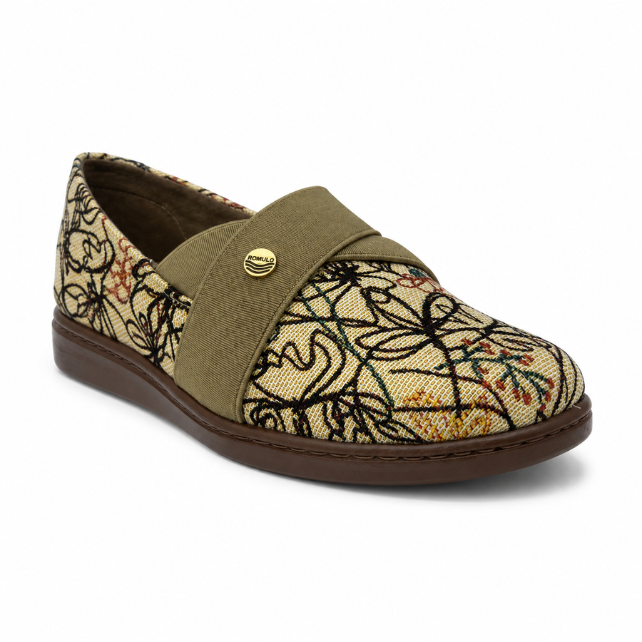 Mocasín Rómulo Tela Gobelino Samanta para Mujer — Ref. 3106 — Valparaiso