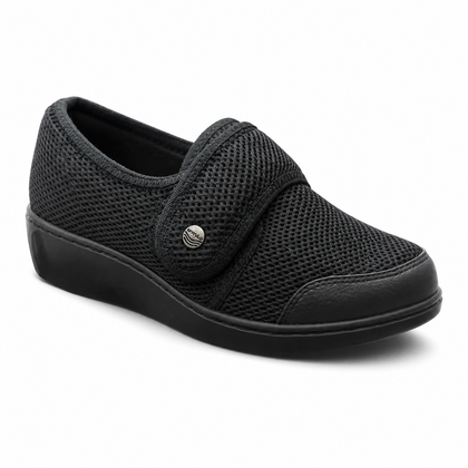 Mocasín Rómulo Ajustable en Textil y Cuero para Mujer — Ref. 3183