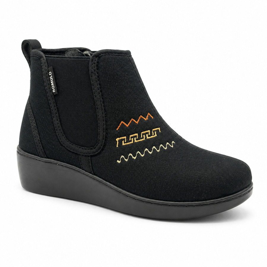 Bota Rómulo en Textil para Mujer — Ref. 3337 — Negro