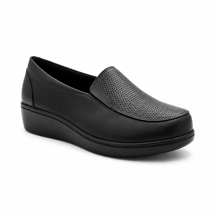 Mocasín Rómulo Confort Calado en Cuero para Mujer — Ref. 3652 — Negro