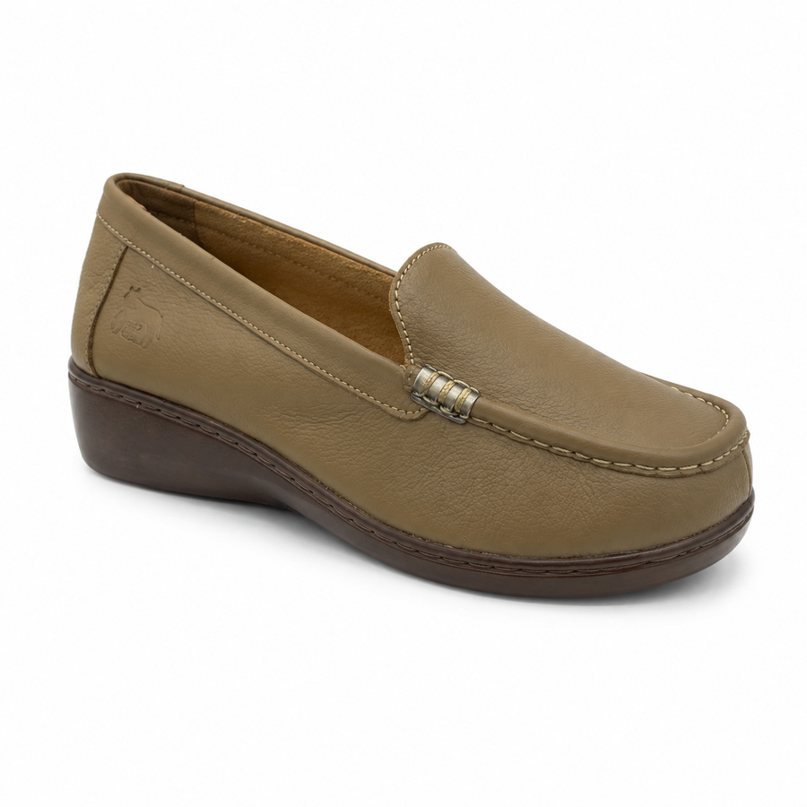 Zapato Rómulo en Cuero Taupe para Mujer — Ref. 3733