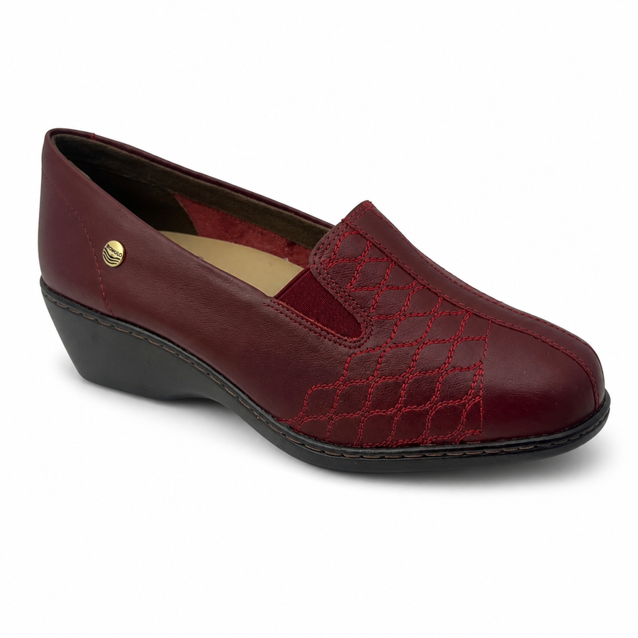 Mocasín en Cuero para Mujer 3768 — Rojo