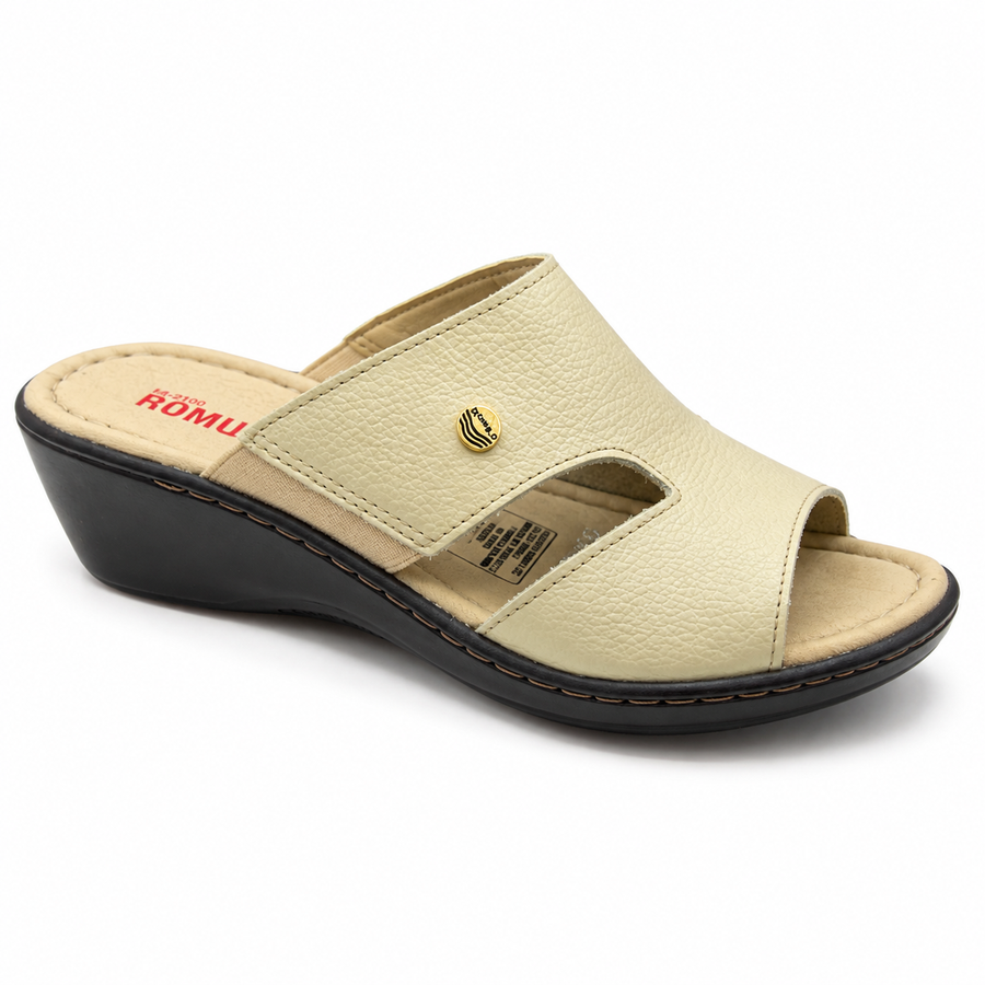 Sandalia Rómulo Plana para Mujer — Ref. 5134 — Beige