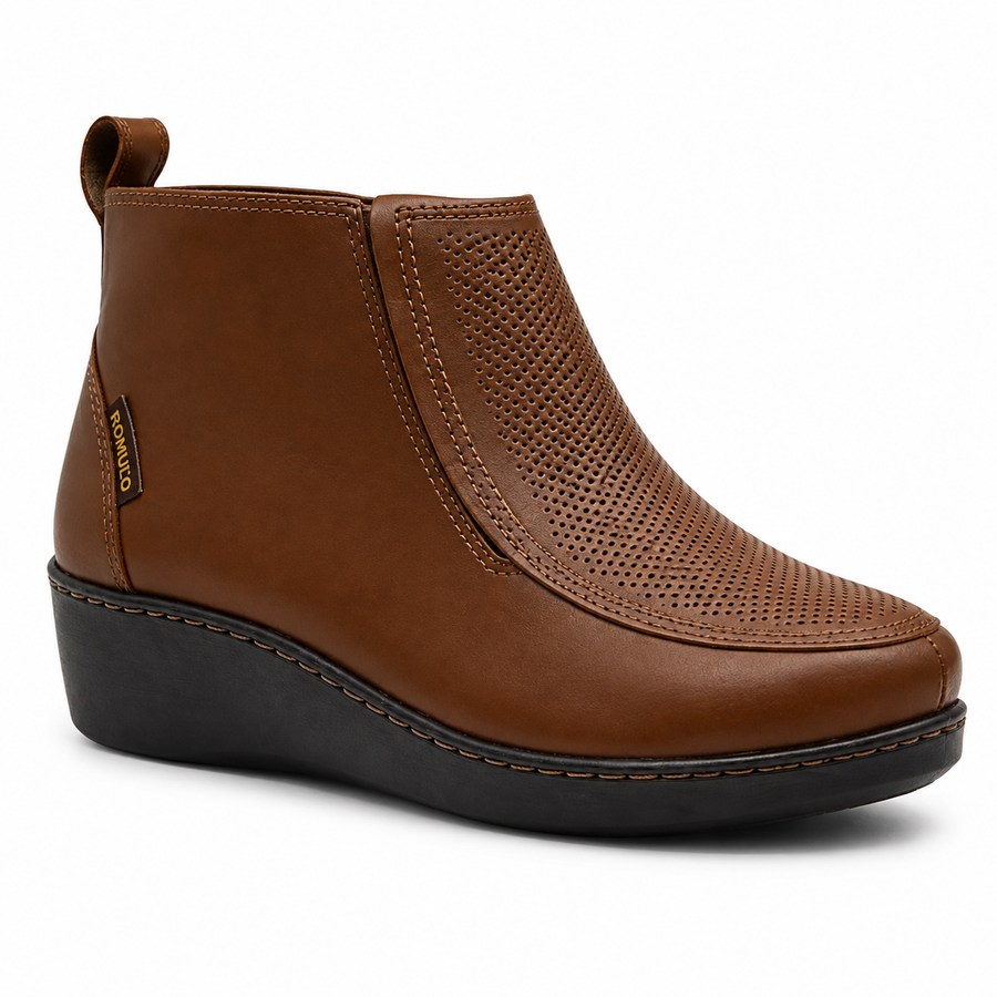 Botas Rómulo en Cuero para Mujer — Ref. 6373 — Miel Castaño