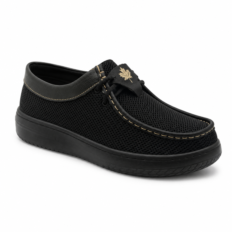 Mocasín Rómulo Tipo Wallabee en Cuero para Hombre — Ref. 9180 — Negro
