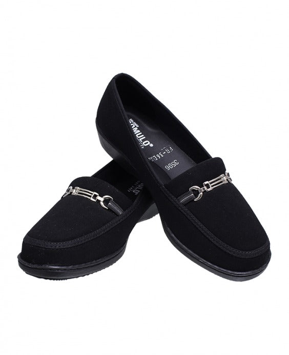 Mocasín  Gamuza Negro para Mujer 3596